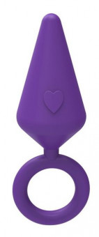 Фиолетовая анальная пробка CANDY PLUG L - 13,2 см.