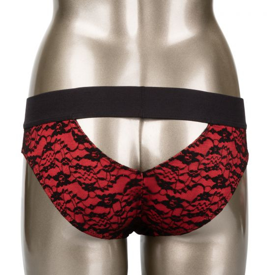 Красно-черные страпон-трусики Pegging Panty Set - размер S-M Красно-черные страпон-трусики Pegging Panty Set - размер S-M