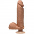 Телесный вибромассажер-реалистик на присоске Perfect D Vibrating 8" - 23 см., Doc Johnson
