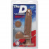 Телесный вибромассажер-реалистик на присоске Perfect D Vibrating 8" - 23 см., Doc Johnson