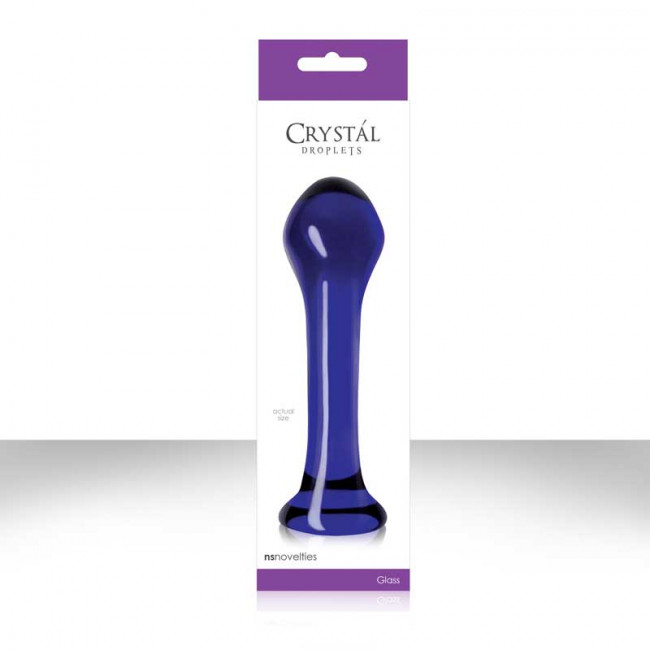 Синий стеклянный анальный стимулятор Crystal - Droplets, NS Novelties Синий стеклянный анальный стимулятор Crystal - Droplets, NS Novelties