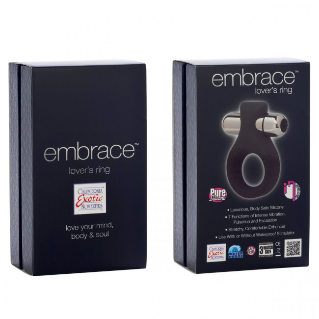 Серое виброкольцо Embrace Lovers ring, California Exotic Novelties