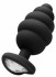 Черная анальная пробка Large Ribbed Diamond Heart Plug - 8 см. Черная анальная пробка Large Ribbed Diamond Heart Plug - 8 см.