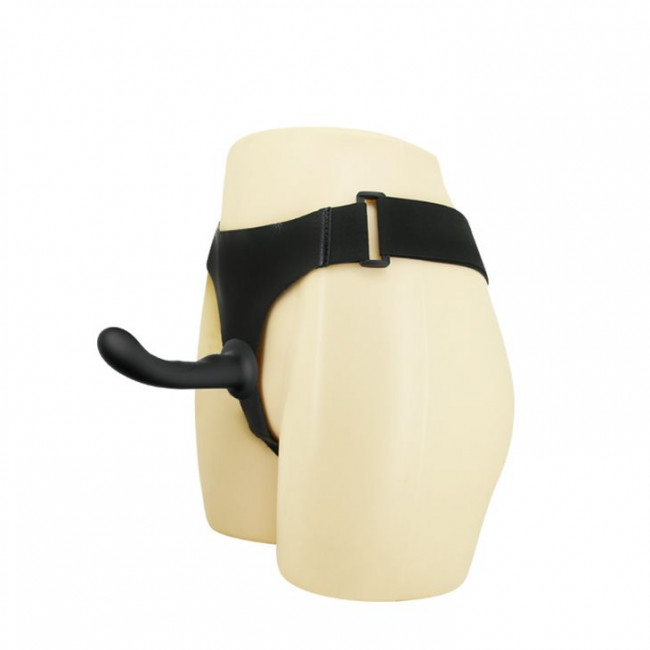 Страпон с изогнутой головкой Ultra Harness Curvy Dildo - 15,8 см., Baile