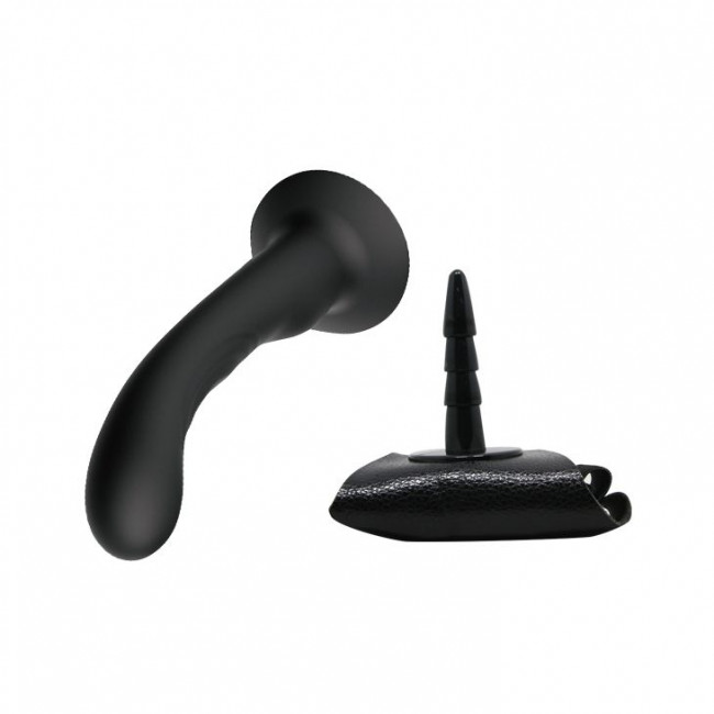 Страпон с изогнутой головкой Ultra Harness Curvy Dildo - 15,8 см., Baile
