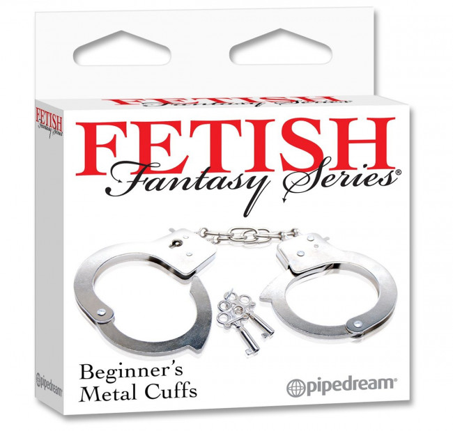 Металлические наручники Beginner's Metal Cuffs, Pipedream