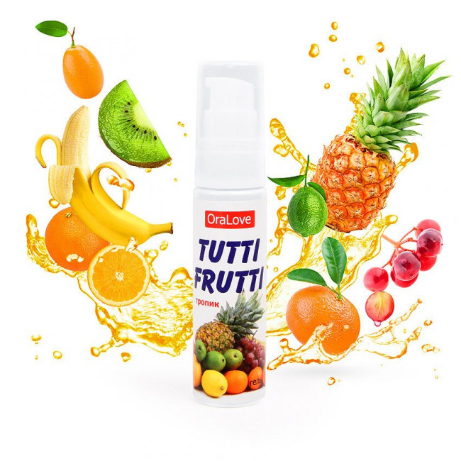 Гель-смазка Tutti-frutti со вкусом тропических фруктов - 30 гр., Биоритм Гель-смазка Tutti-frutti со вкусом тропических фруктов - 30 гр., Биоритм