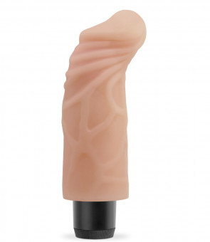 Реалистичный вибромассажер Real Feel Lifelike Toyz №3 с загнутой головкой - 15,2 см., Pipedream