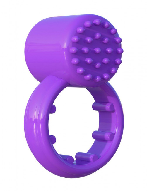 Фиолетовое эрекционное кольцо с вибрацией Sensual Touch Love Ring, Pipedream