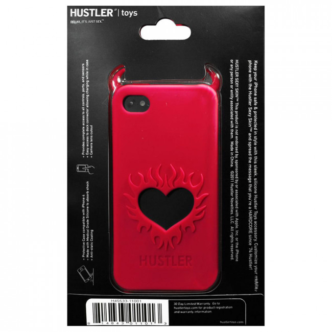 Красный чехол HUSTLER из силикона для iPhone 4, 4S, Hustler