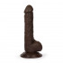 Реалистичный фаллоимитатор Erowoman коричневого цвета, Bior toys