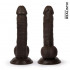 Реалистичный фаллоимитатор Erowoman коричневого цвета, Bior toys