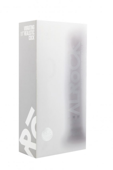 Прозрачный вибратор-реалистик Vibrating Realistic Cock 11" - 27,5 см., Shots Media BV