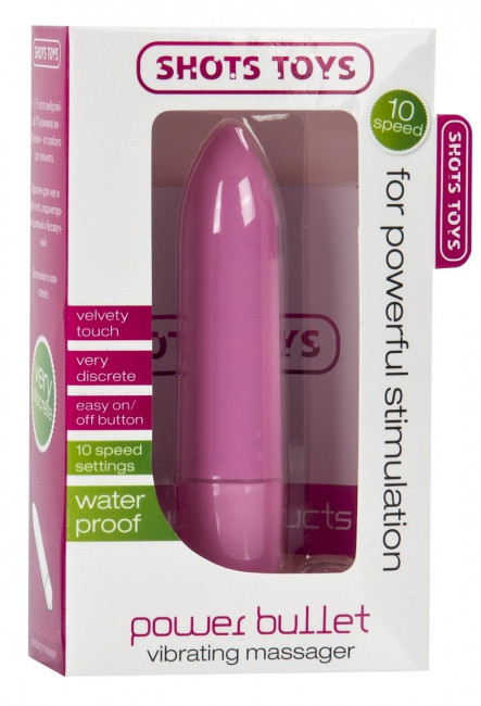 Розовая удлинённая вибропуля Power Bullet Pink - 8,3 см., Shots Media BV