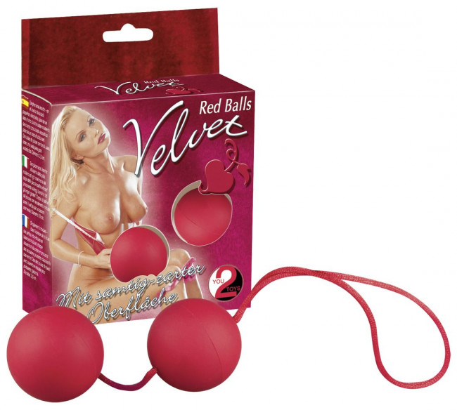 Красные вагинальные шарики Velvet Red Balls