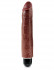 Коричневый вибратор-реалистик 10" Vibrating Stiffy - 30,5 см., Pipedream
