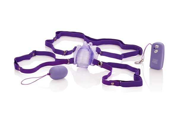 Фиолетовая вибробабочка Remote Waterproof Venus Butterfly на радиоуправлении, California Exotic Novelties