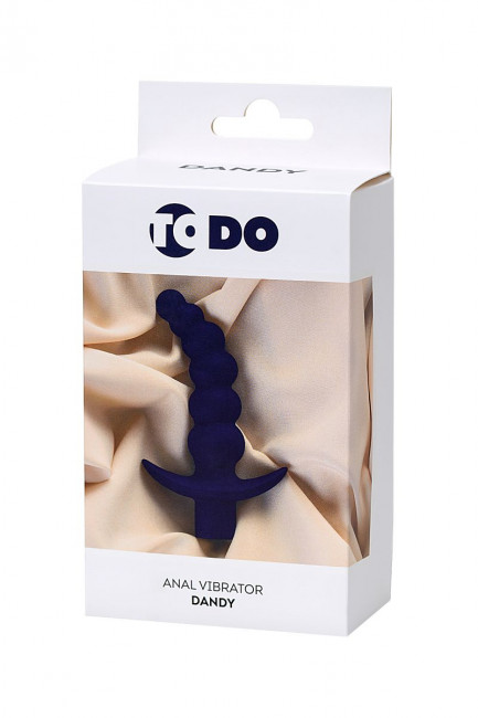 Фиолетовый силиконовый анальный вибратор Dandy - 13,5 см., ToyFa