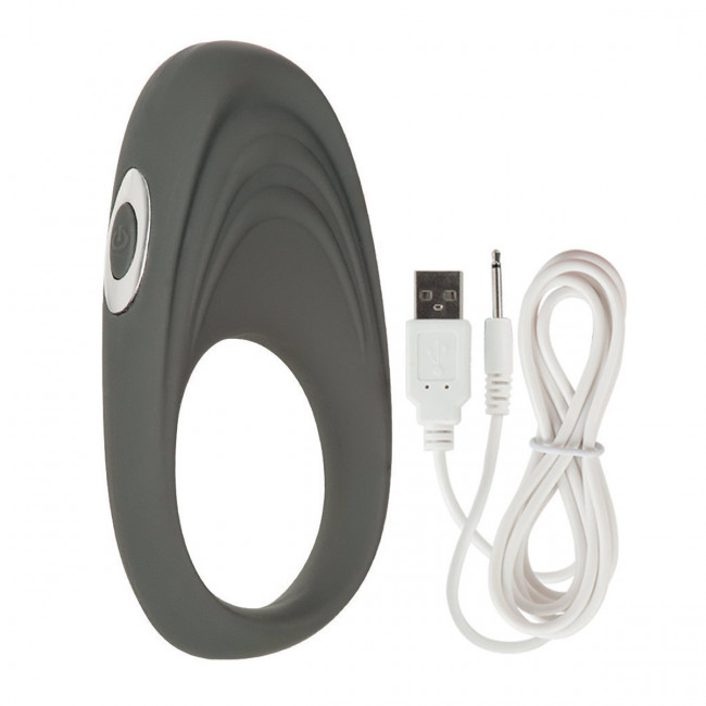 Серое виброкольцо Embrace pleasure rings, California Exotic Novelties