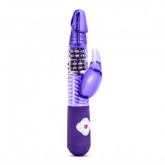 Фиолетовый вибратор с клиторальной стимуляцией Luxe Rabbit 2 - 26 см., Blush Novelties