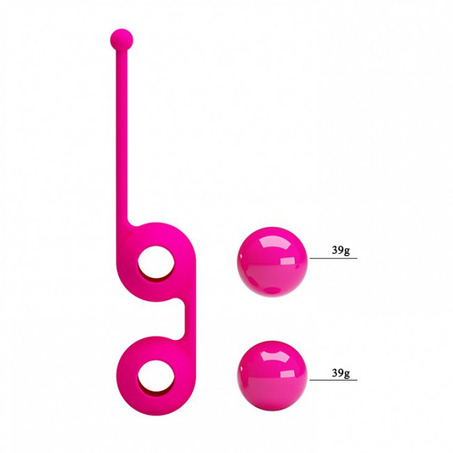 Ярко-розовые вагинальные шарики Kegel Tighten Up III, Baile