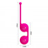 Ярко-розовые вагинальные шарики Kegel Tighten Up III, Baile