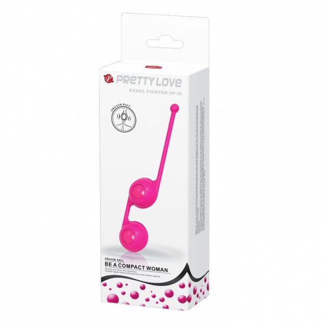 Ярко-розовые вагинальные шарики Kegel Tighten Up III, Baile