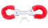 Наручники с красным мехом Beginners Furry Cuffs, Pipedream Наручники с красным мехом Beginners Furry Cuffs, Pipedream