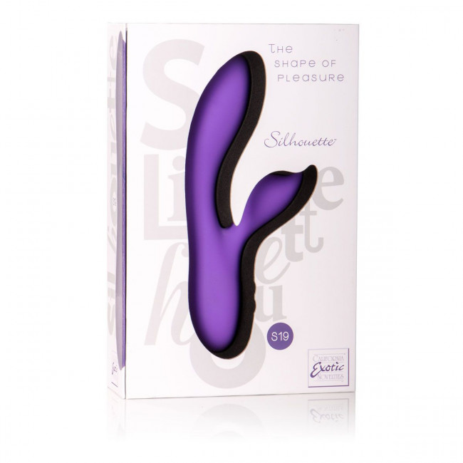 Фиолетовый вибромассажер с лепестком для стимуляции клитора Silhouette S19, California Exotic Novelties Фиолетовый вибромассажер с лепестком для стимуляции клитора Silhouette S19, California Exotic Novelties