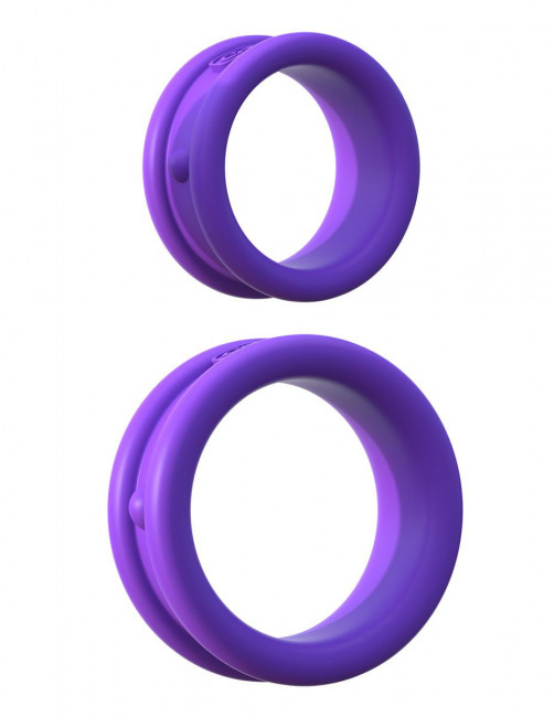Набор из двух фиолетовых эрекцонных колец Max Width Silicone Rings, Pipedream