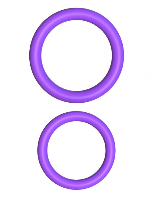 Набор из двух фиолетовых эрекцонных колец Max Width Silicone Rings, Pipedream