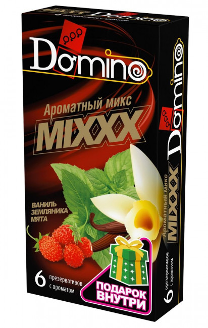 Ароматизированные презервативы DOMINO "Ароматный микс" - 6 шт. Ароматизированные презервативы DOMINO "Ароматный микс" - 6 шт.