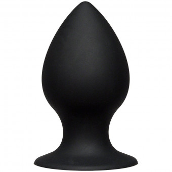 Малая чёрная анальная пробка Kink Ace Silicone Plug 3" - 8,26 см., Doc Johnson