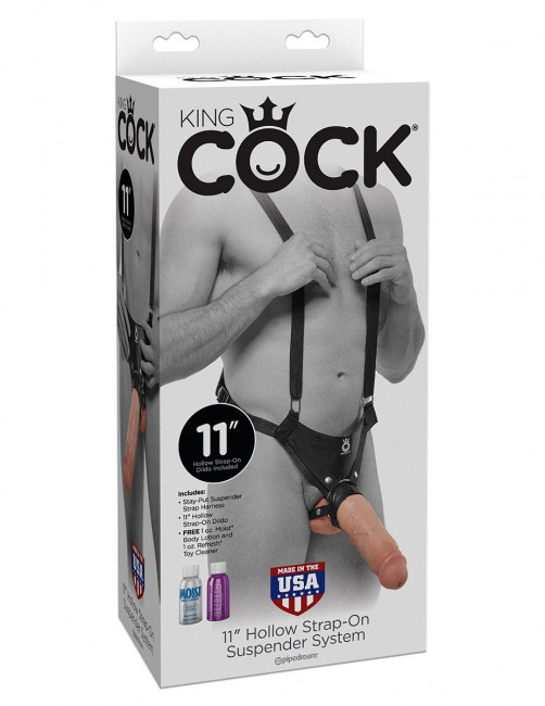 Страпон-система с телесной насадкой 11" Hollow Strap-On Suspender System - 28 см., Pipedream