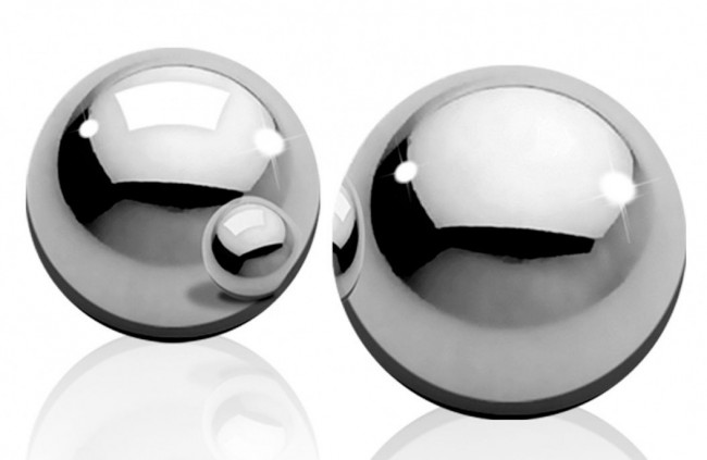 Серебристые вагинальные шарики Medium Weight Ben-Wa Balls Серебристые вагинальные шарики Medium Weight Ben-Wa Balls