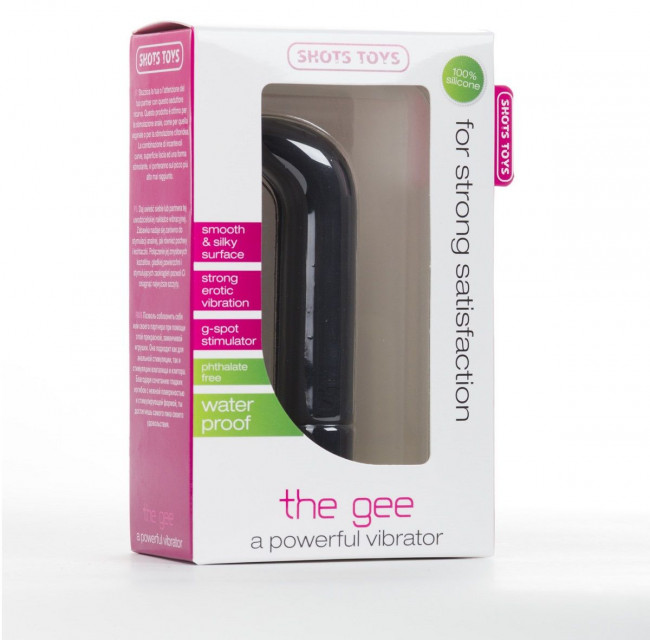 Чёрный вибратор The Gee - 10,5 см., Shots Media BV Чёрный вибратор The Gee - 10,5 см., Shots Media BV
