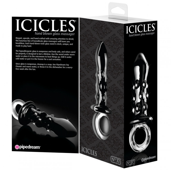 Стеклянный анальный стимулятор ICICLES №37 - 16 см., Pipedream Стеклянный анальный стимулятор ICICLES №37 - 16 см., Pipedream