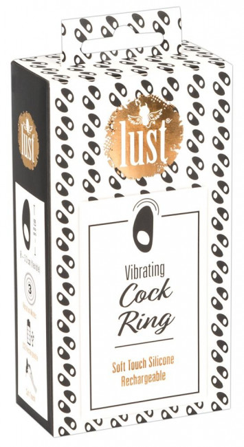Чёрное эрекционное виброкольцо Lust Vibrating Cock Ring, Orion