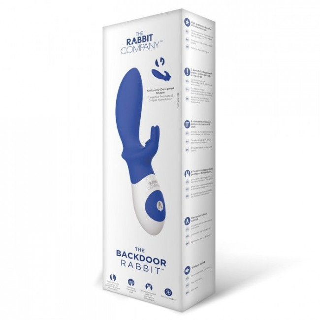 Синий вибратор для стимуляции простаты BACKDOOR RABBIT , The Rabbit Company