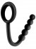 Черное эрекционное кольцо Ball Cinch with Anal Bead с анальной цепочкой, Pipedream