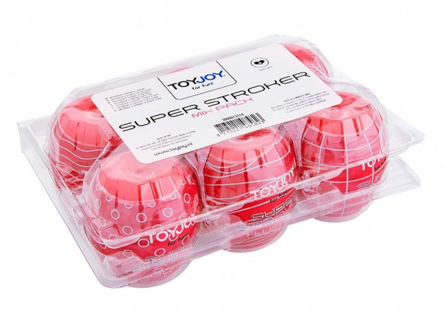 Набор из 6 мини-мастурбаторов Super Stroker Mix Pack, Toy Joy