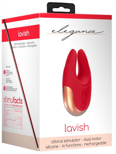 Красный клиторальный стимулятор Lavish - 8,9 см., Shots Media BV