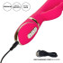 Розовый силиконовый вибратор с клиторальным отростком Signature Silicone Ultra-Soft Rabbit - 22,75 см., California Exotic Novelties