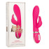 Розовый силиконовый вибратор с клиторальным отростком Signature Silicone Ultra-Soft Rabbit - 22,75 см., California Exotic Novelties