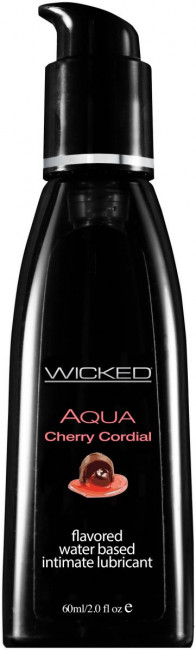 Лубрикант WICKED AQUA Cherry Cordial с ароматом вишневого ликера - 60 мл., Wicked Лубрикант WICKED AQUA Cherry Cordial с ароматом вишневого ликера - 60 мл., Wicked