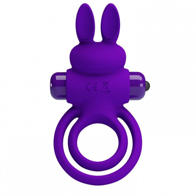 Фиолетовое эрекционное кольцо с вибростимуляцией клитора Vibrant Penis Ring III, Baile