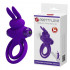 Фиолетовое эрекционное кольцо с вибростимуляцией клитора Vibrant Penis Ring III, Baile
