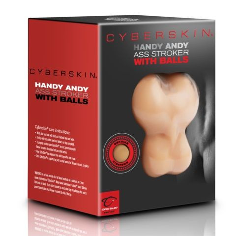 Реалистичный мастурбатор-попка с мошонкой Handy Andy Ass Strocker With Balls , Topco Sales