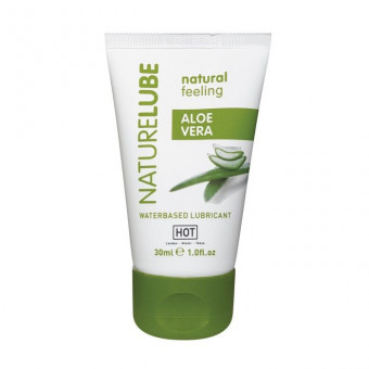 Смазка на водной основе с алоэ вера Nature Lube - 30 мл., HOT