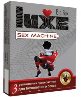 Ребристые презервативы LUXE Sex machine - 3 шт., Luxe